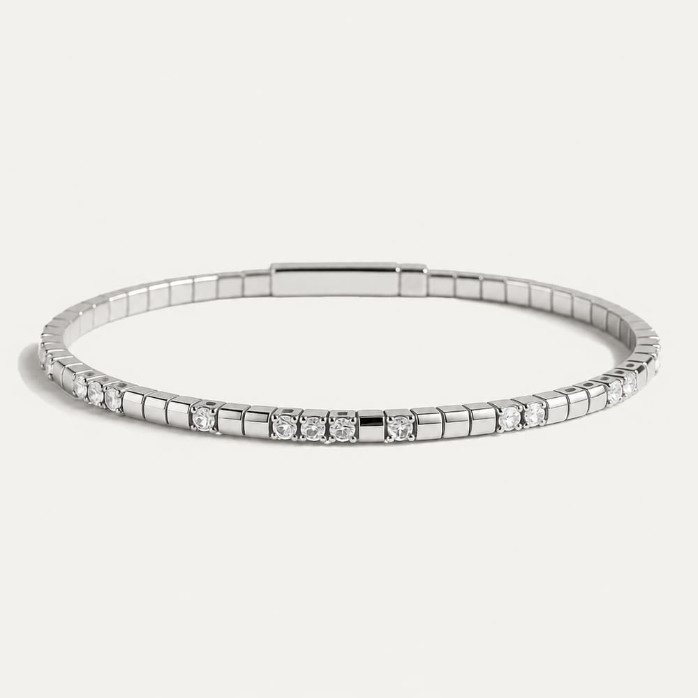 14 Ayar Altın Minimal Taşlı Kelepçe
