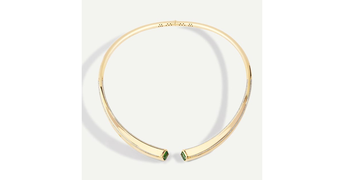 lukevicious xl CHOKER (LIMITED) 19インチ Lumi 14 Ayar Altın Yeşil Taşlı Choker Kolye | Regold | Mağaza