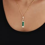 Baget 14 Ayar Altın Yeşil Taşlı Kolye 2