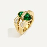 Eta 14 Ayar Altın Oval Formlu Yeşil Taşlı Yüzük 1