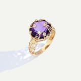14 Ayar Altın Mor Taşlı Yüzük 1