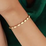 14 Ayar Altın Oval Formda Minimal Bileklik 2