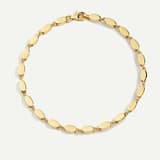 14 Ayar Altın Oval Formda Minimal Bileklik 1