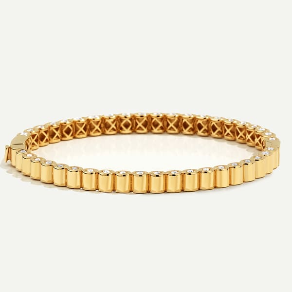 Electra 14 Ayar Altın Taşlı Kelepçe