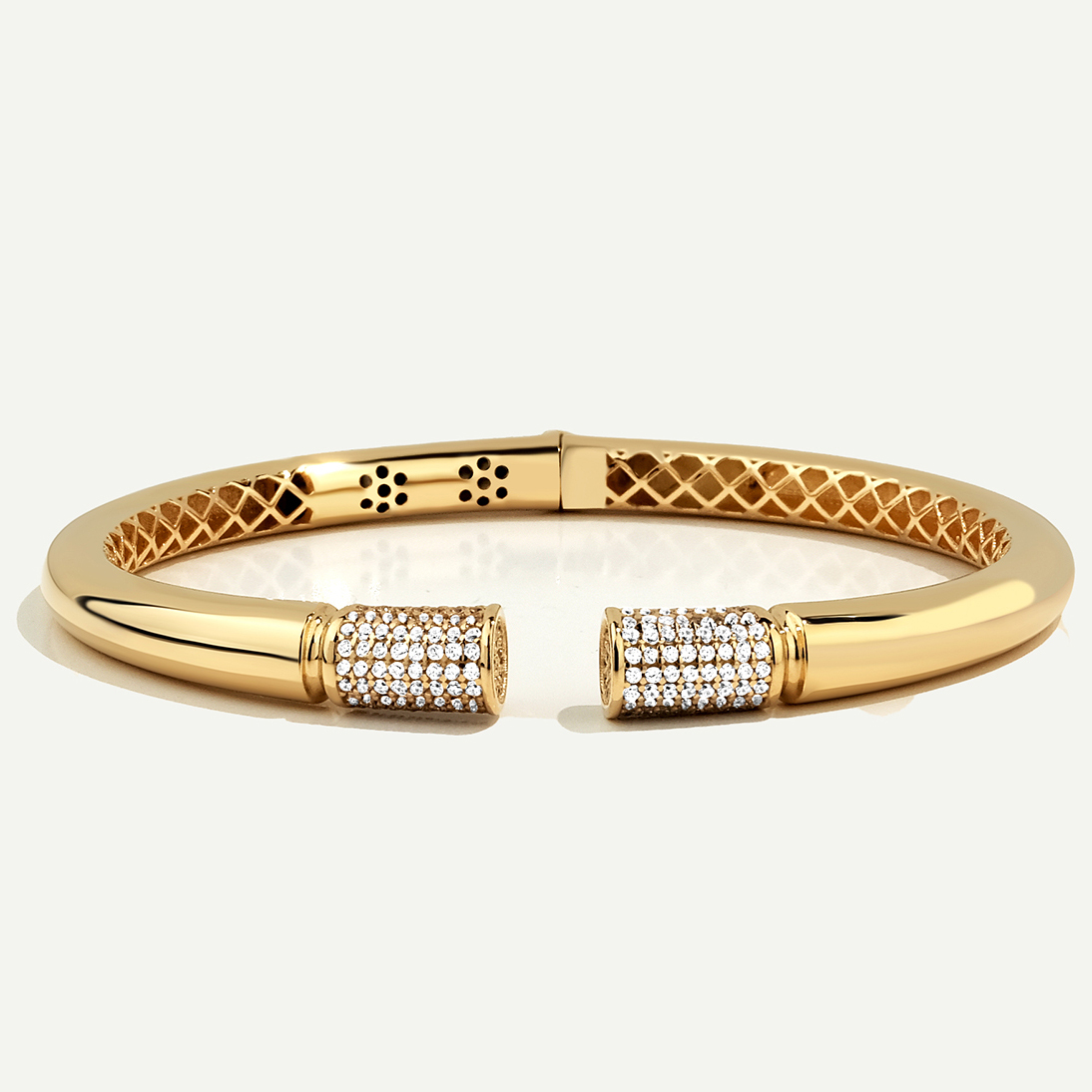 Vega 14 Ayar Altın Ucu Taşlı Kelepçe