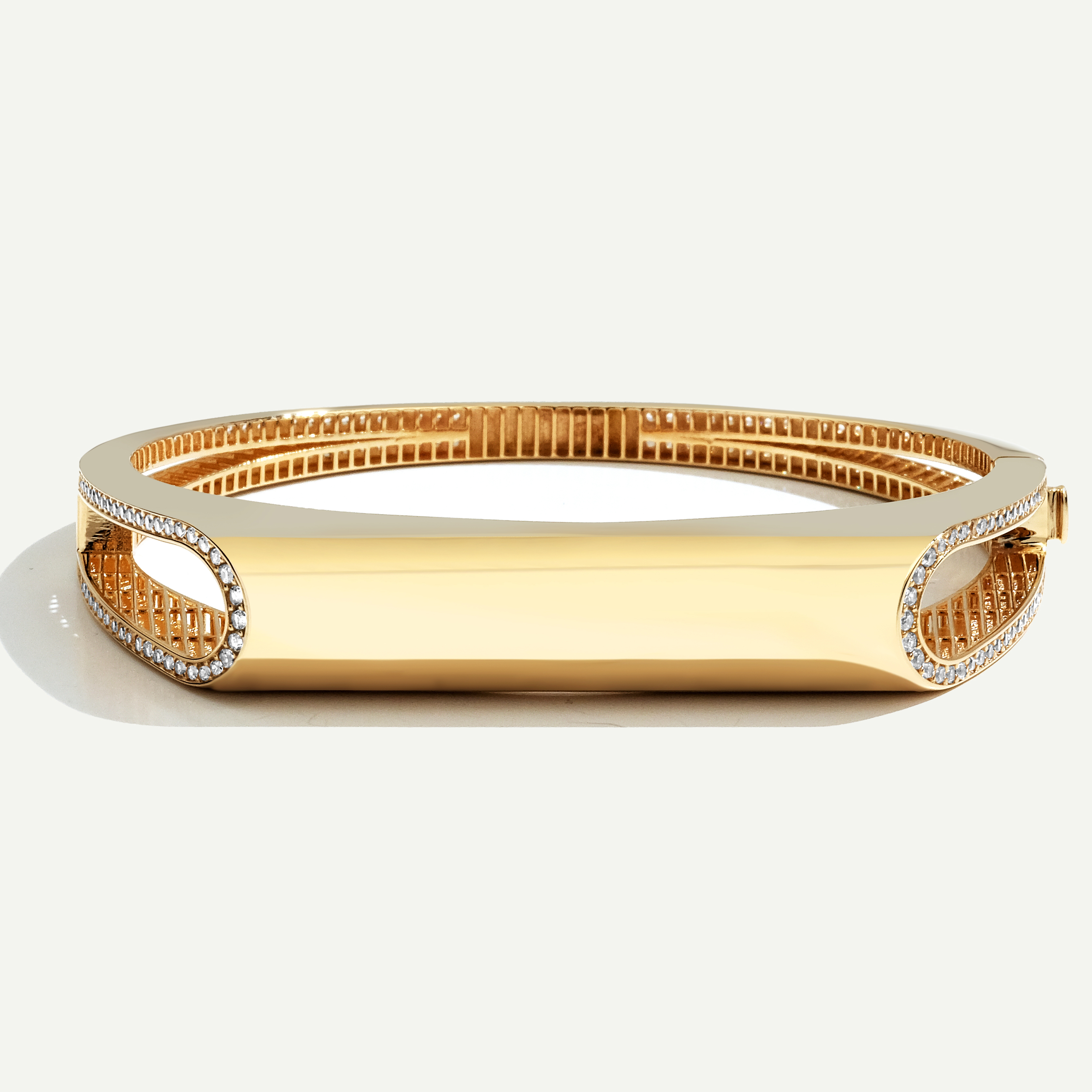 Vega 14 Ayar Yanları Taşlı Kelepçe