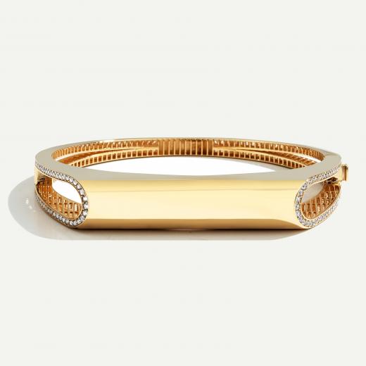 Vega 14 Ayar Yanları Taşlı Kelepçe